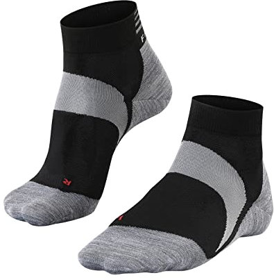 FALKE Unisex Fahrradsocken BC6 Short Racing U Sso Lyocell Funktionsmaterial antiblasen 1 Paar, Schwarz Black-Mix 3010, 42-43