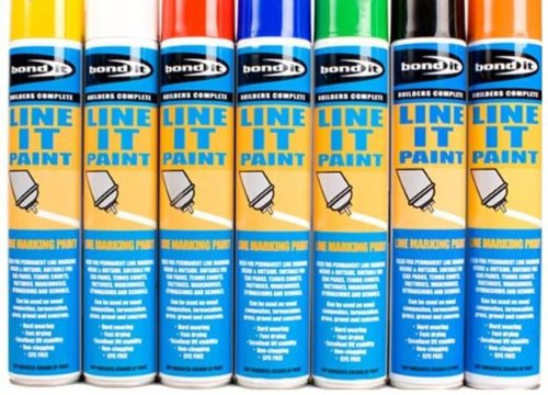 12 X Survey Line Marker Marking Spray Paint 750ml - White Permanent