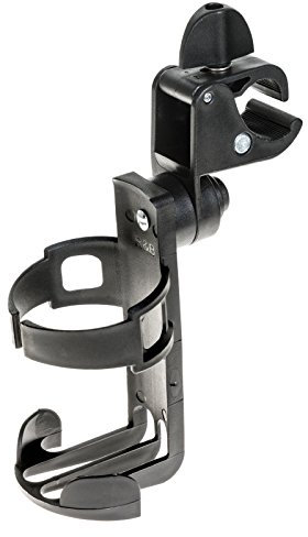 qeedo Quick Cup Holder universal Getränkehalter für Campingstuhl, Kinderwagen, Buggy, Rollator UVM., Becherhalter, Flaschenhalter verstellbar