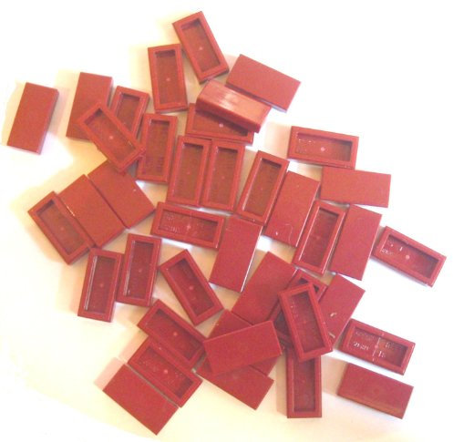 LEGO Star Wars 40 Tiles 1x2 in Dark Red Smooth Boards