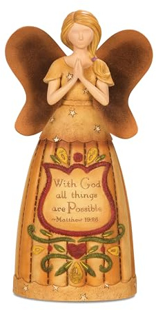 Pavilion Gift Company Country Soul 29036 Angel Figurine, with God, 9-Inch