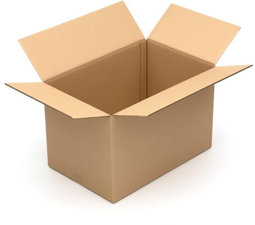 KK Verpackungen Versandkartons 600 x 400 x 400 mm Braun 2-wellig (Innenmaß 585 x 385 x 370 mm) | 30 Stück, Faltkartons Kartons für Versand als DHL Paket Hermes Paketklasse L DPD GLS Paketklasse XL