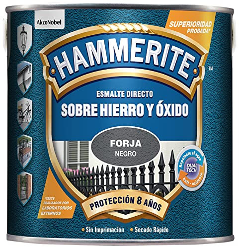 Hammerite Esmalte Forja, Negro, 2.5 l (Paquete de 1)
