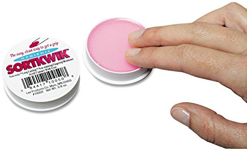 LEE, 10050, Sortkwik Fingertip Moisteners, 3/8 oz, Pink, Sold As 1 Each