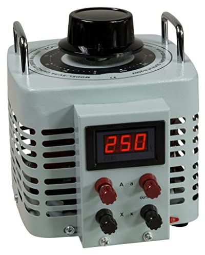 MC Power - Spartrafo Stelltrafo | V-8000 LED Display | Ringkern-Stelltrafo regelbar 0-250V 8A, 2.000 Watt, Nicht galvanisch getrennt Elektronik Werkstatt
