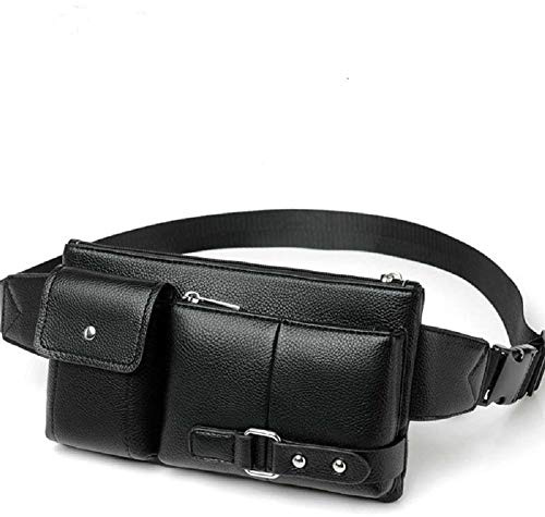 DFV Mobile - Bolso de Piel Bandolera Riñonera para Ebook, Tablet y para NEC Medias X N-06E - Negra