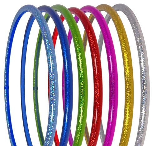 hoopomania Zirkus Hula Hoop, Hologramm Farben, Ø 80cm, Silber