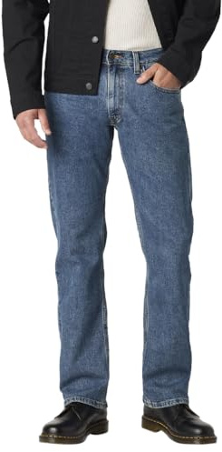 Levi Strauss Signature Gold Men's Relaxed Fit Flex Jeans (Available in Big & Tall), Medium Indigo-Waterless, 33W x 32L