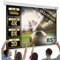 Jago® Pantalla Proyector - Enrollable, Retráctil, Portátil - Tela, Projector Screen, Cine, Panel Plegable (152x152cm - 85'')