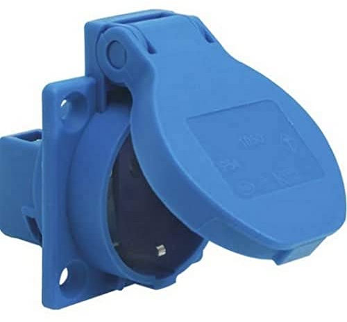 SIROX® Schutzkontakt-Einbau-Steckdosen IP 54 blau Leitungszuführung seitlich, Farbe blau