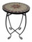Gravidus Mosaik Blumenhocker Beistelltisch rund für Terasse, Garten & Innengebrauch - Metall, max. Belastbarkeit 15kg