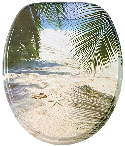 WC Sitz mit Absenkautomatik, hochwertige Oberfläche, einfache Montage, stabile Scharniere, Beach