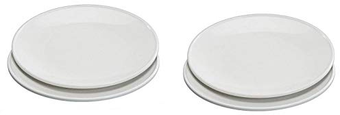 Nordic Ware Microwave Everyday Dinner Plates, Set of 4, white, 10 Inch