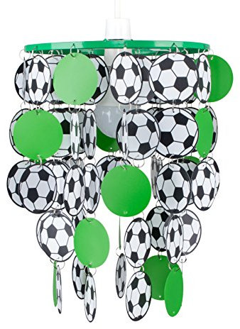 MiniSun | Children's Green Football Ceiling Light Shade | Children's Lighting, Home Décor & Improvement Essential