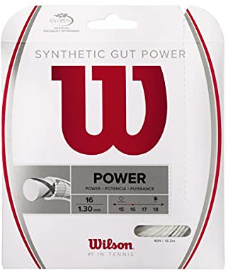Wilson Synthetic Gut Power Cordaje de tenis, Unisex