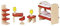 Goki 51719 Puppenmöbel Kinderzimmer, Basic Natur