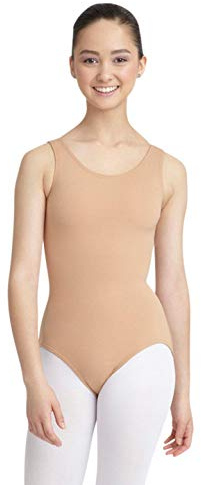 Capezio, Klassischer V-Ausschnitt, Camisole, Trikot für Damen, Light Suntan, L