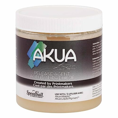 Speedball Akua 8oz Release Agent, For Softening, Lifting, Transferring Akua Liquid Pigment Off Printmaking Plate, For Artists Printing Tool Kit Set, Art Supplies