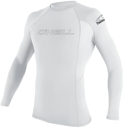 O'Neill Wetsuits Herren Basic Skins L/S Crew Rash Vest, White, M