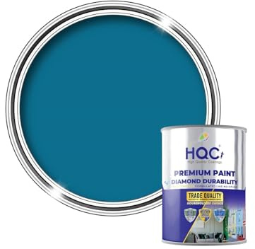 HQC Fence and Garden Paint | Furniture, Shed, Wood, Outdoor Paint | Garden Fence | Quick-Drying | 5L Marina Blue