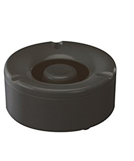Waca Melamin® Wind Ashtray, Stackable and Glutfest [Haushaltswaren], black, Ø 125mm , 50mm h