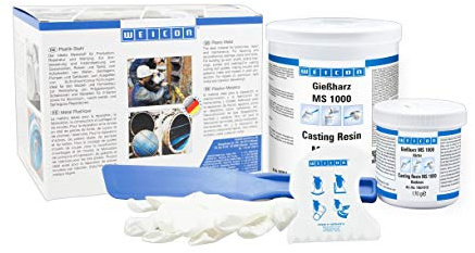 WEICON Gießharz MS 1000 1 kg | Epoxidharz zum Gießen | mit Härter | transparent