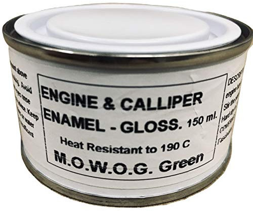 Fascinating Finishes Ltd 1 x 150ml BMC & MOWOG Green Heat Resistant Engine & Caliper Gloss Paint