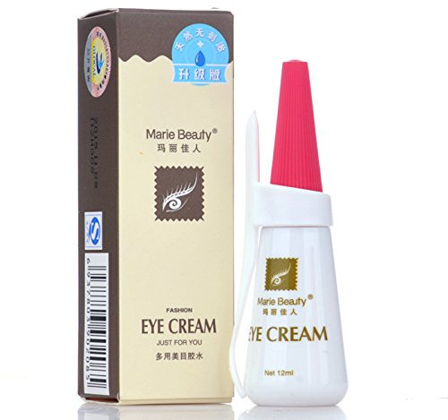 JIAHAO - Pegamento para pestañas postizas, impermeable, diseño de pestañas postizas, color blanco transparente, 12 ml