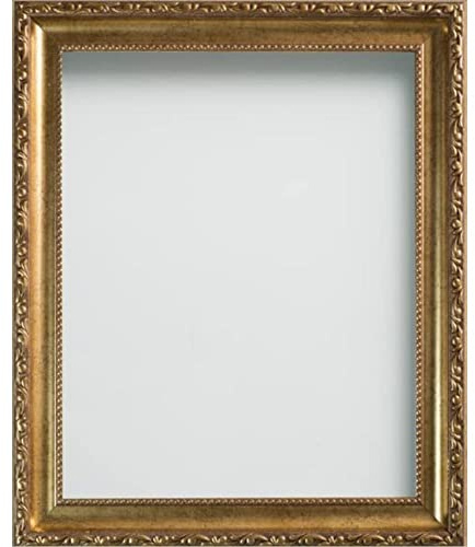 Frame Company Ornate Gold Picture Frame – Vintage Baroque Style Decorative Wall Frame for Artwork, Photos & Posters – Elegant Antique Gold Finish - Brompton Range, 16x12 inch, *Fitted with Real Glass