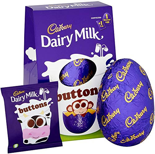 Cadbury Dairy Milk Buttons Easter Egg Chocolate, 128g