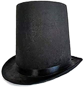 Jacobson Hat Company Men's Adult Permasilk Top Hat, Black, Adult Small
