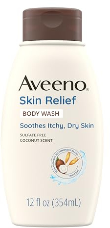 Aveeno Skin Relief Gentle Scent Body Wash For Sensitive Skin, Nourishing Coconut, 12 Fl. Oz