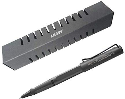 Lamy Tintenroller safari Modell 317, Farbe umbra (mattschwarz), inkl. Laser-Gravur