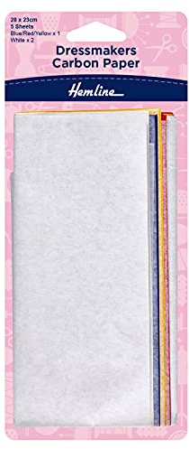 Hemline Haberdashery - Carta da sarta in carbonio, 23 x 28 cm, confezione da 5 fogli