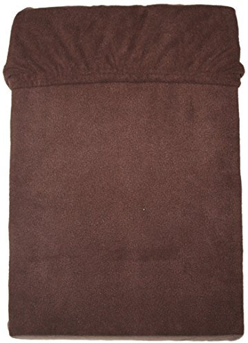 Mesana C-10004/43 Mikrofaser Fleece Spannbetttuch 180 - 200 x 200 cm, kuschelig weich und warm, viele Farben, dunkelbraun