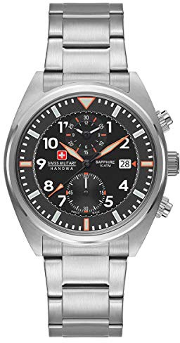 Swiss Military Hanowa Airborne Herrenuhr Edelstahlband Chronograph Saphirglas 10 Bar 06-5227.04.007
