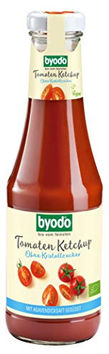 Ketchup senza zucchero dolcificato con sciroppo d'agave senza glutine BIO 500ml Byodo