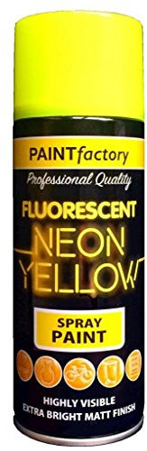 400ml All Purpose Neon Yellow 1754PR Spray Can Household Car Van Bike Aerosol Paint (1 Pack)