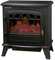 ECODE® Chimenea eléctrica, Calefactor 900/1800 Watts con termostato Regulable, Efecto Fuego Real con Leña Decorativa, Llamas Regulables, Libre de Humos y Puerta de Cristal