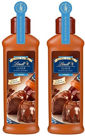 Lindt & Sprüngli Glasur Vollmilch, 2er Pack (2 x 200 g)
