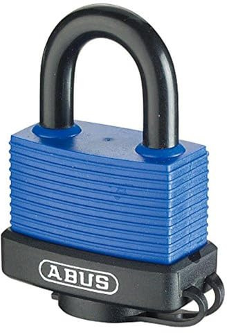 Abus 70IB 24988 - Candado para uso al aire libre, acero inoxidable, afinados 6401, azul