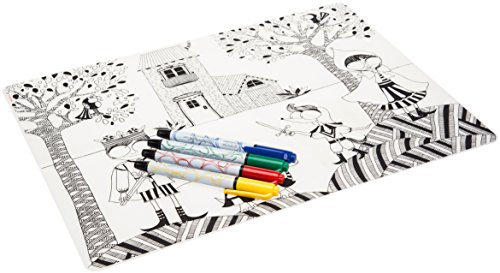 modern-twist 2.702 Ausmal-Tischset Versteckspiel Hide & Seek, Geschenk-Set inklusive 4 Filzstifte