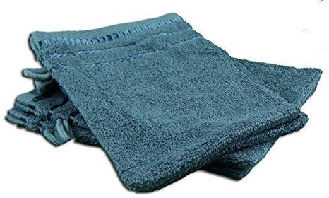 Gözze - Waschhandschuh-Set, 4er-Set, Berlin, 100% Baumwolle, 17 x 24 cm - Petrol