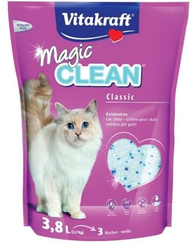 Vitakraft Magic Clean Classic, Perlas de arena para gatos, 3.8 L