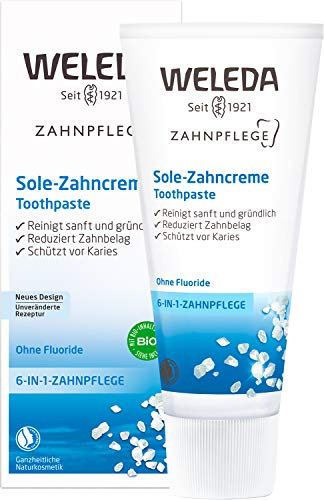 WELEDA - Pâte dentifrice saline - Réduit la plaque dentaire - Nettoie en douceur et procure une agréable sensation de fraîcheur - NATRUE - 75 ml