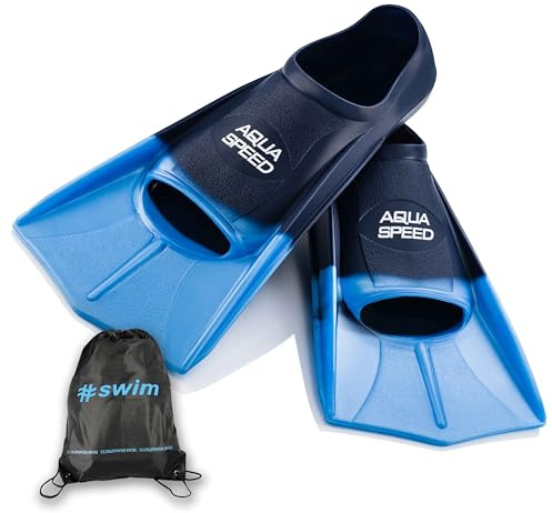 Aqua Speed FUSION Long swim fins for adults and children + ULTRAPOWER #SWIM | training fins | swim | diving | blue/light blue/02 | Size:43/44