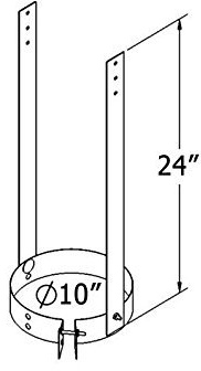 Shasta Vent Elbow Support kit for 8 (10 O.D.) Chimneys