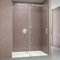 doporro Porta Doccia Scorrevole per Nicchia 140x195 cm, Box Doccia in Vetro Temperato Trasparente 8 mm Anticalcare - Teramo04-2