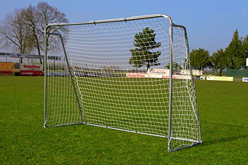 Portería de fútbol de Acero POWERSHOT de 2,15 x 1,50m. ¡Alta Resistencia! Puede instalarse Durante Todo el año (Sin Muro)