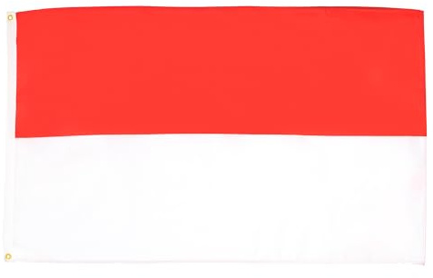 AZ FLAG - Drapeau Monaco - 150x90 cm - Polyester léger - Drapeau Monégasque Avec Oeillets Métalliques Intégrés - 80g